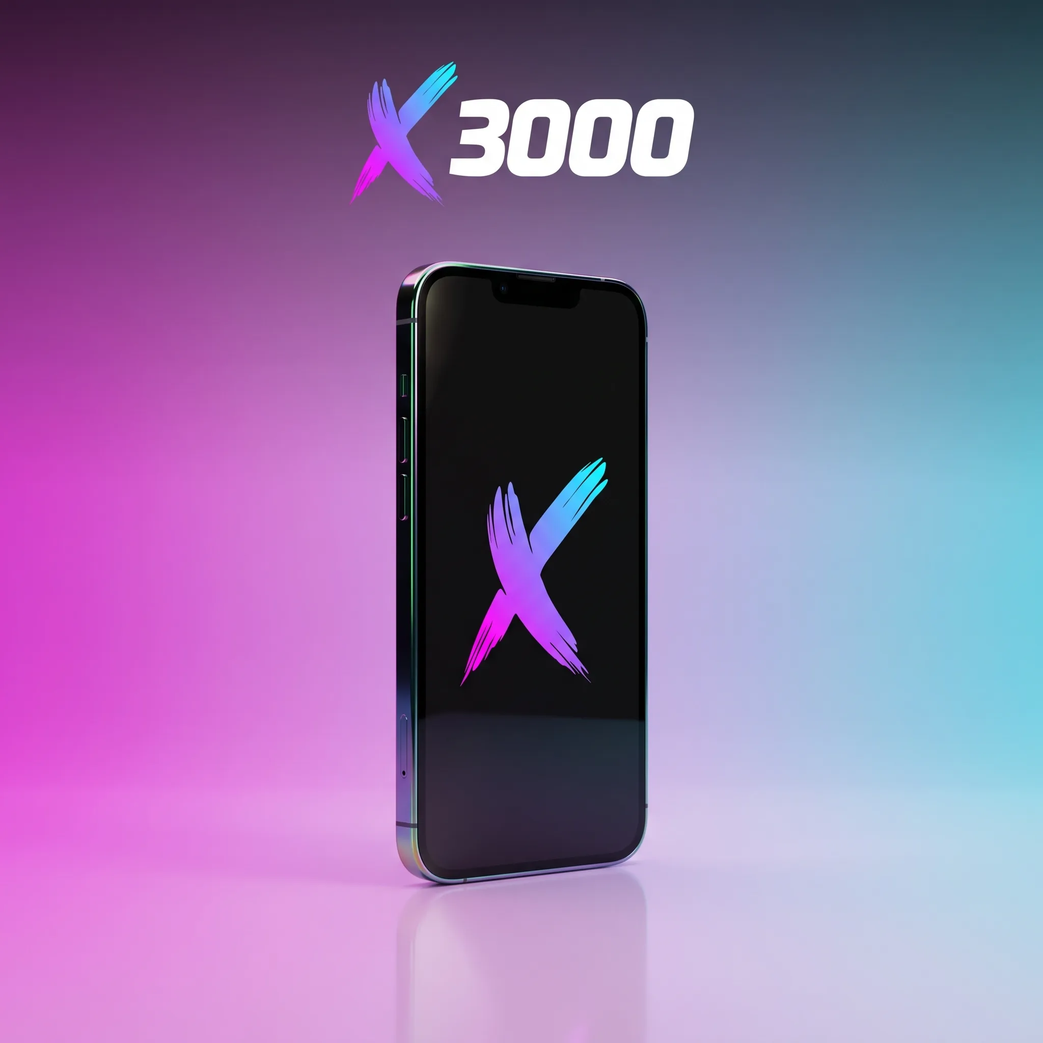 X3000 mobilā versija ar tālruni un kazino logotipu